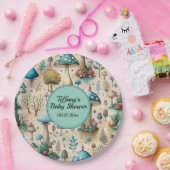 Mushrooms Fairyland Baby shower Papieren Bordje (Feest)