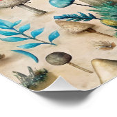 Mushrooms Fairyland Baby shower Welkomstbord Perfect Poster (Hoek)