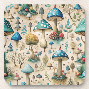 Mushrooms Fairyland Bier Onderzetter
