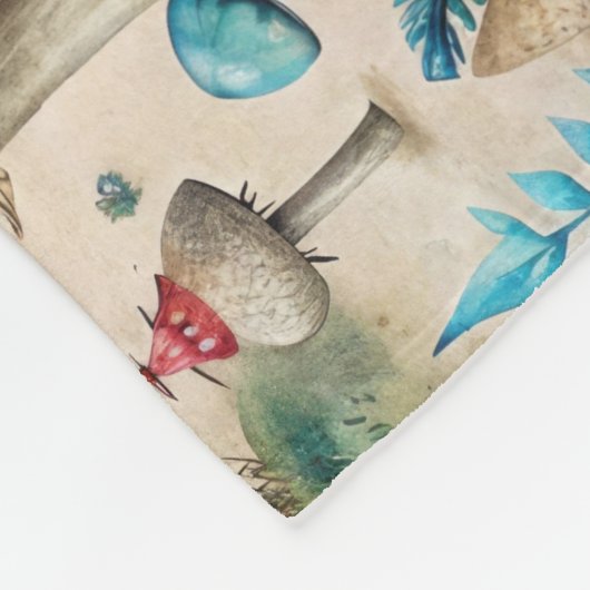 Mushrooms Fairyland Kinder Fleece Deken (Hoek)