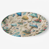 Mushrooms Fairyland Papieren Bordje (Gekanteld)