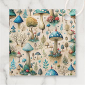 Mushrooms Fairyland verjaardagsfeestje Bedankjes Labels (Achterkant)