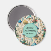 Mushrooms Fairyland verjaardagsfeestje Magneet (Voorkant / Achterkant)