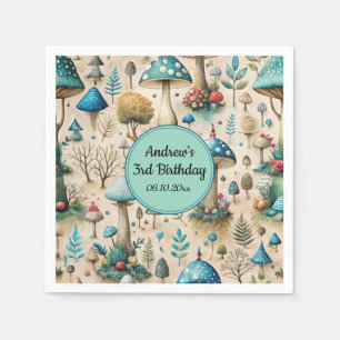 Mushrooms Fairyland verjaardagsfeestje Servet