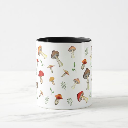 Mushrooms in watercolor mok (Midden)