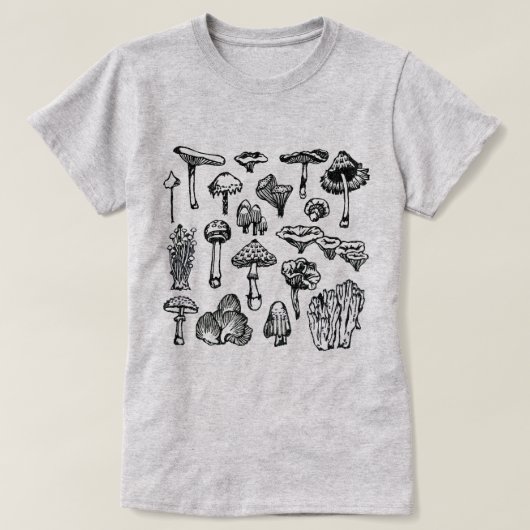 Mushrooms（Ladies） T-shirt (Design voorkant)