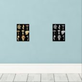 Mushrooms Muurkunst Sets (Houten vloer)