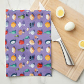 Mushrooms pepper lemon and isometric jars theedoek (Quarter Fold)