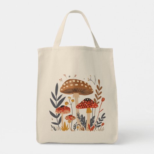 Mushrooms Shoulder Tote Bag (Achterkant)