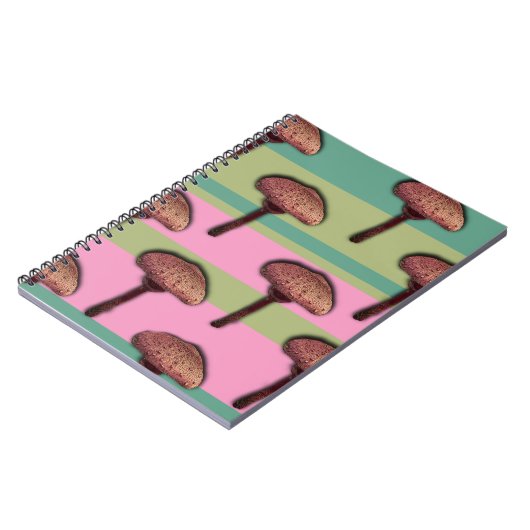 Mushrooms & Stripes Spiral Notebook Notitieboek (Linkerzijde)