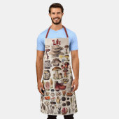 Mushrooms van Adolphe Millot gepersonaliseerd Schort (Gedragen)