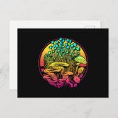 Mushrooms Vaporwave Briefkaart (Voorkant / Achterkant)
