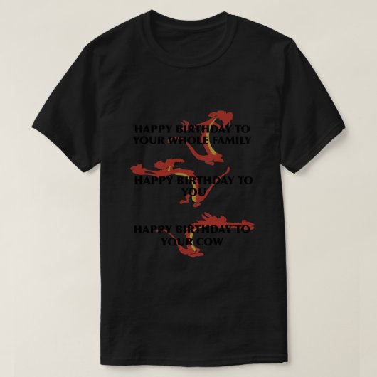 Mushu verjaardagscadeau .png t-shirt (Design voorkant)