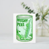 Mushy Peas pop kunst Briefkaart (Staand voorkant)