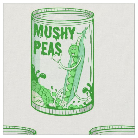 Mushy Peas pop kunst Stof (Close Up)