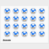 Mushy Puffs Blue Kawaii Mushroom Stickers (Vel)