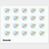 Mushy Puffs Paddenstoel Kawaii Hart Stickers (Vel)