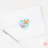 Mushy Puffs Paddenstoel Kawaii Hart Stickers (Envelop)