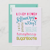 Mushy Schmoopy Valentines Feestdagenkaart (Voorkant / Achterkant)