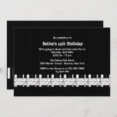 Musially Inclined Birthday Party Invitation Kaart (Voorkant / Achterkant)