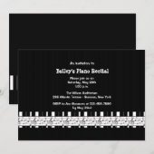 Musially Inclined Piano Overweging Uitnodiging (Voorkant / Achterkant)