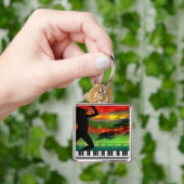 Music2-Premium Square Sleutelhanger (Hand)