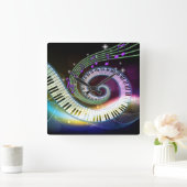 Music 1-klokje vierkante klok (Huis)