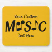 MUSIC aangepast mousepad Muismat (Voorkant)