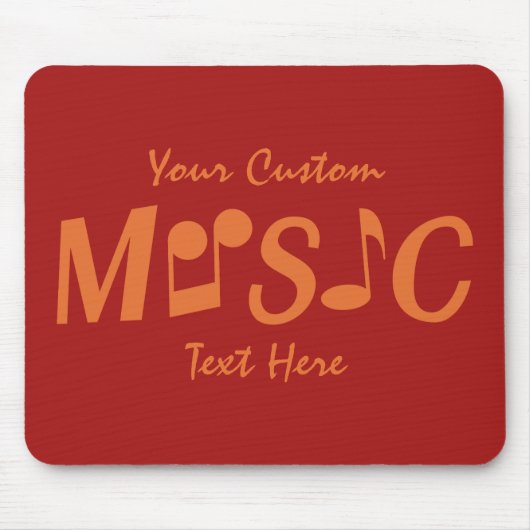 MUSIC aangepast mousepad Muismat (Voorkant)
