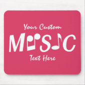 MUSIC aangepast mousepad Muismat (Voorkant)