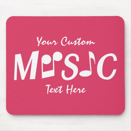 MUSIC aangepast mousepad Muismat (Voorkant)