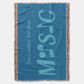MUSIC aangepaste kleur- en tekstgootdeken Deken (Voorkant Verticaal)