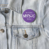 MUSIC aangepaste kleuren en tekstknoppen Ronde Button 5,7 Cm (In situ)