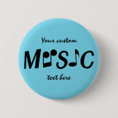 MUSIC aangepaste kleuren en tekstknoppen Ronde Button 5,7 Cm (Voorkant)