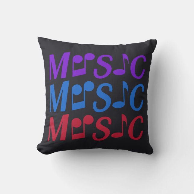 MUSIC aangepaste worpen kussen (Voorkant)