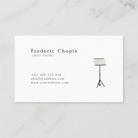 Music Academy Visitekaartje (Achterkant)