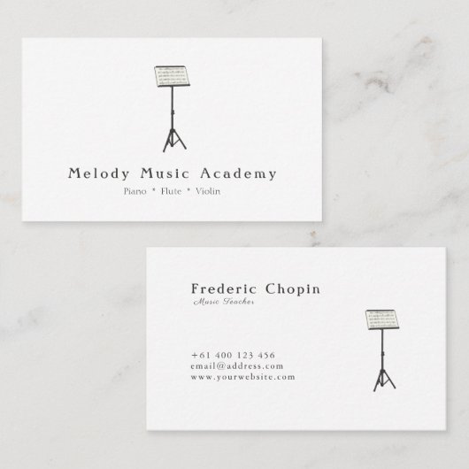 Music Academy Visitekaartje (Voorkant / Achterkant)