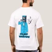 Music Addicted Graphic T-Shirt – Trendy White Tee (Achterkant)