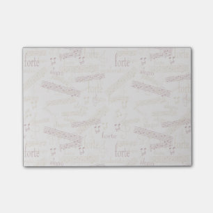 Music Aficionado Typografie Patroon Post-it® Notes