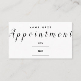 Music-afspraak herinneringskaart Uw volgende bezoe Visitekaartje