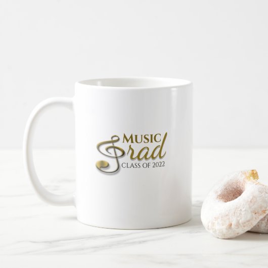 Music Afstudeerder Gold Treble Clef Afstuderen Sin Koffiemok (Met donut)