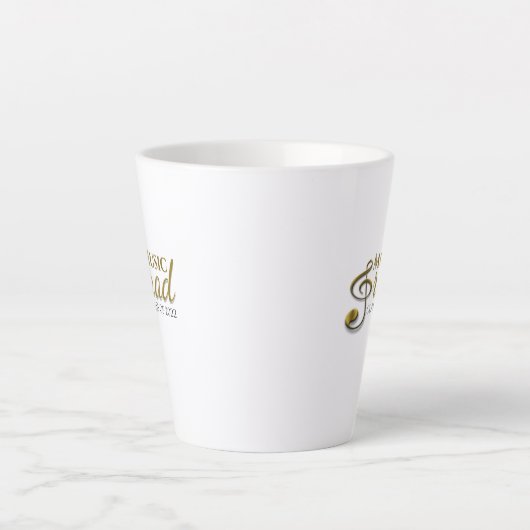 Music Afstudeerder Gold Treble Clef Afstuderen Sin Latte Mok (Voorkant)