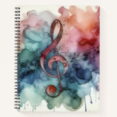 Music Alcohol Ink Deluxe Notitieboek (Voorkant)