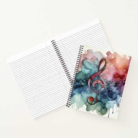 Music Alcohol Ink Deluxe Notitieboek (Binnen)