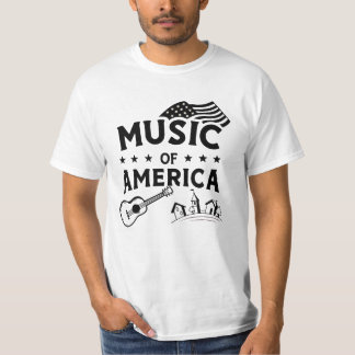 Music America uniek T-shirt ontwerp