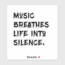Music and Silence Sticker