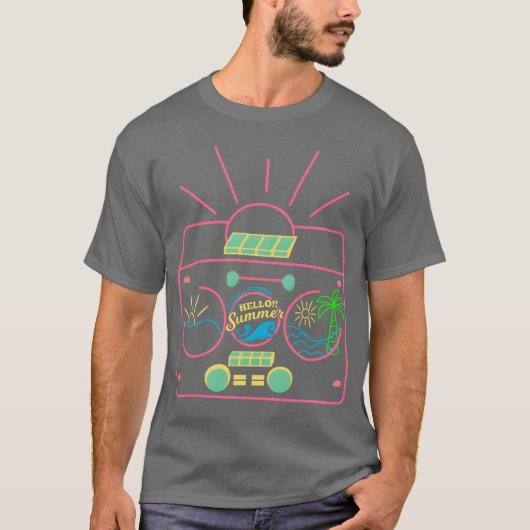 Music and summer family t-shirt (Voorkant)