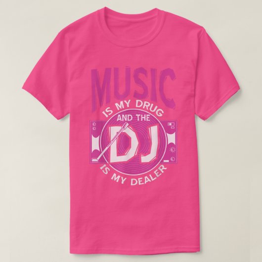 Music And The DJ Turntables Diskjockes  T-shirt (Design voorkant)