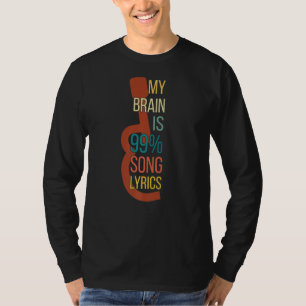 Music apparel Singer Mijn brein is 99 song Lyrics T-shirt