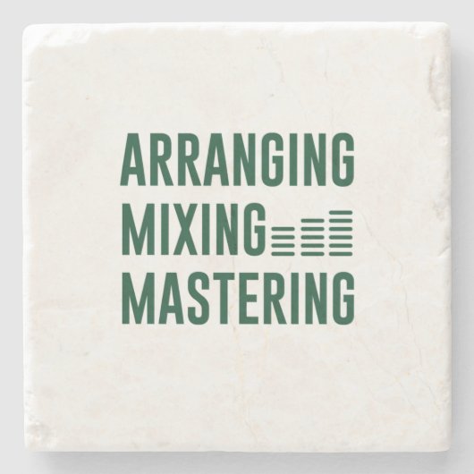Music Arranging Mixing Mastering Stenen Onderzetter (Voorkant)
